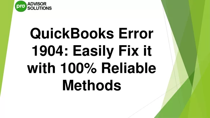 quickbooks error 1904 easily fix it with