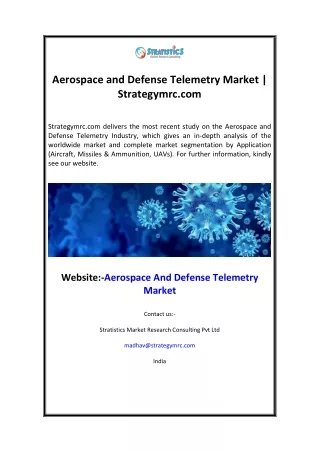 Aerospace and Defense Telemetry Market Strategymrc.com