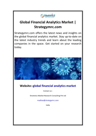 Global Financial Analytics Market  Strategymrc.com