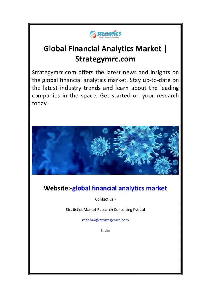 global financial analytics market strategymrc com
