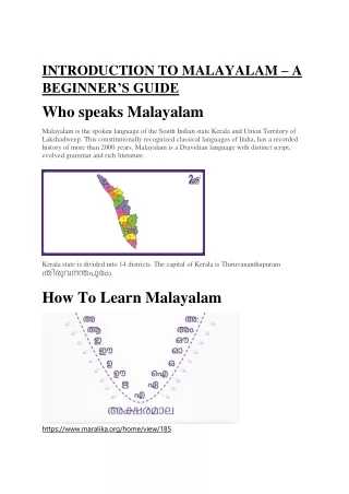 introduction to malayalam a beginner s guide