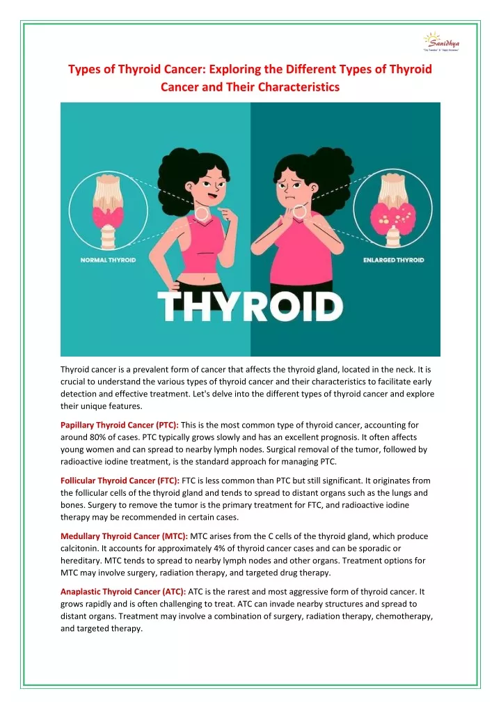 types of thyroid cancer exploring the different