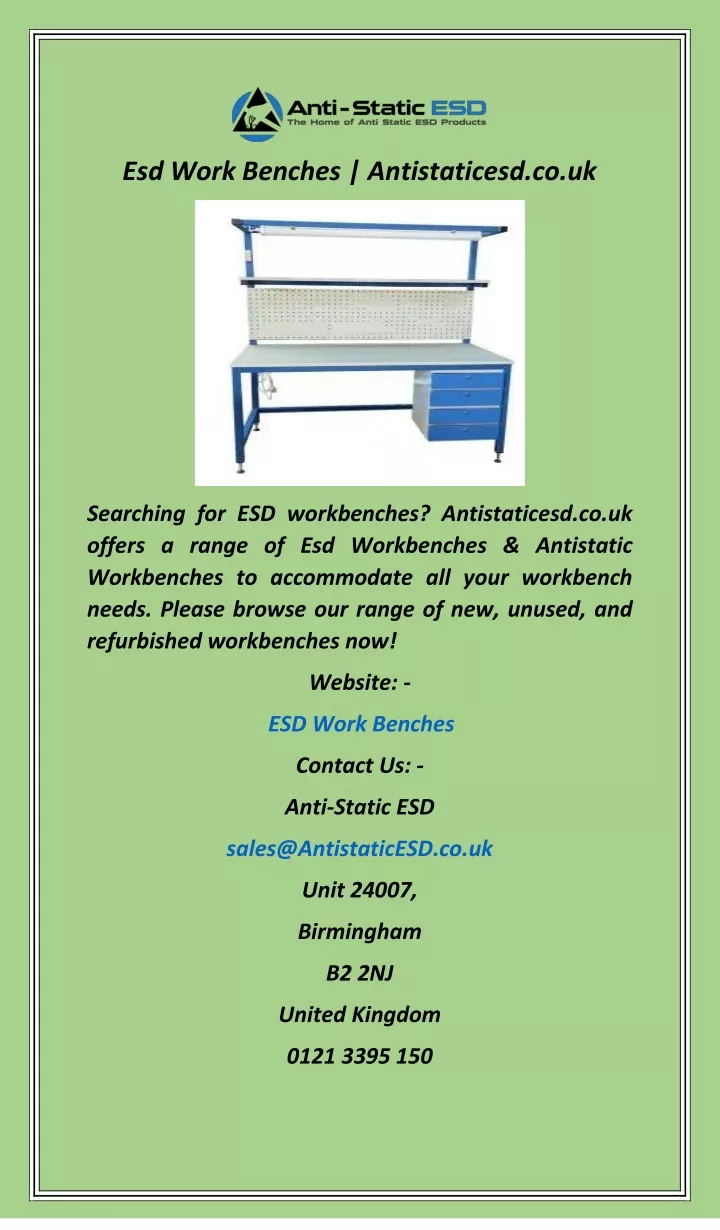 esd work benches antistaticesd co uk