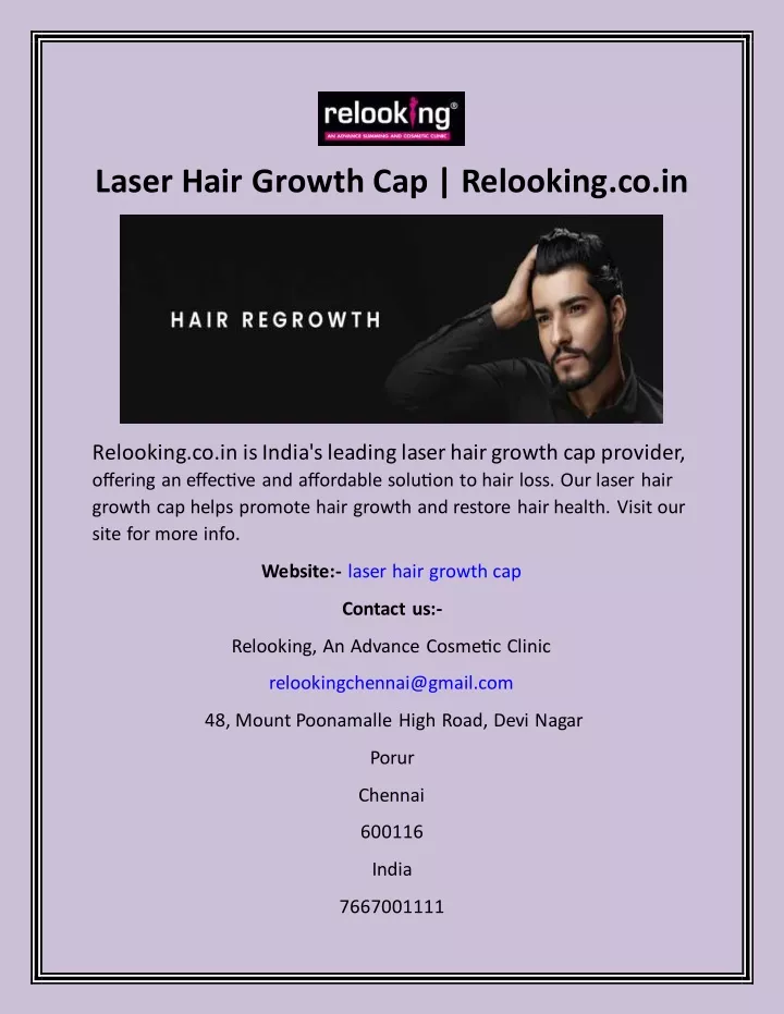 laser hair growth cap relooking co in