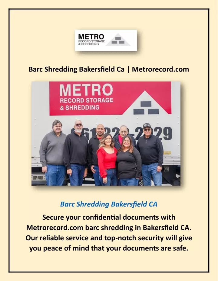 barc shredding bakersfield ca metrorecord com