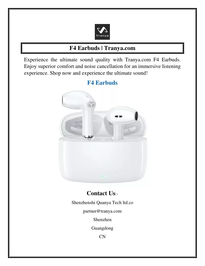 f4 earbuds tranya com