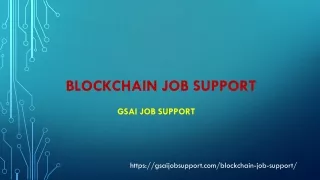 blockchain job support