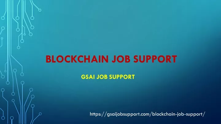 blockchain job support