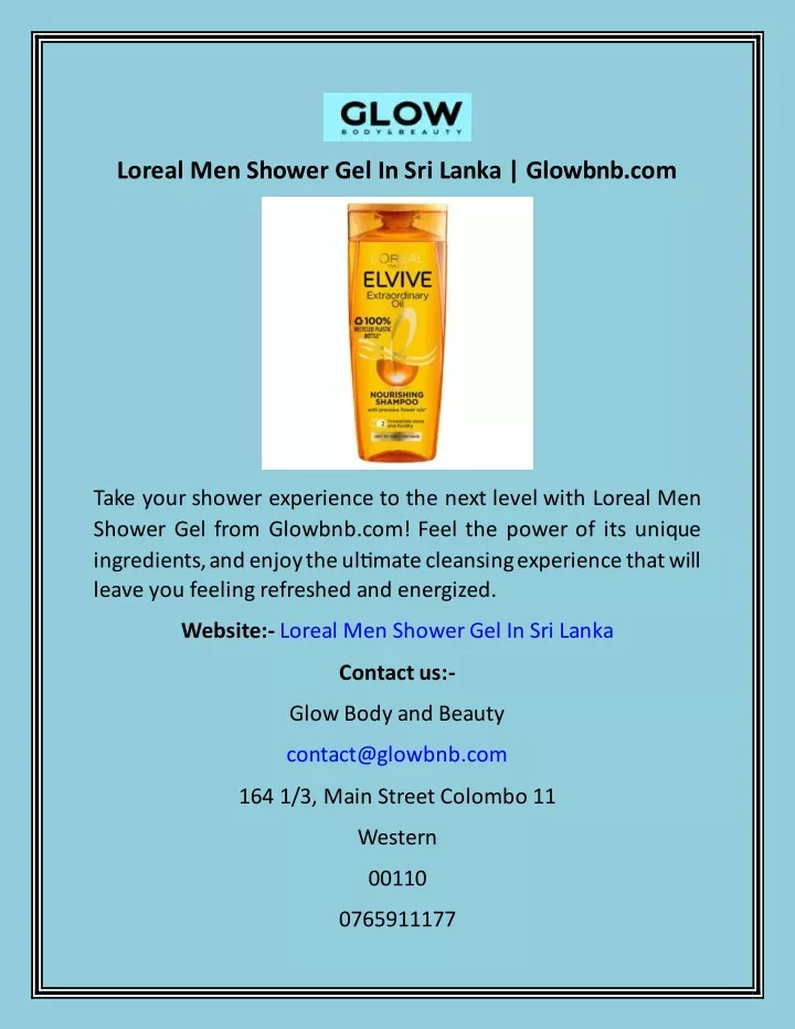 loreal men shower gel in sri lanka glowbnb com