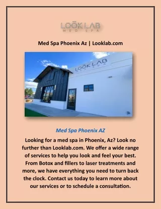 med spa phoenix az looklab com