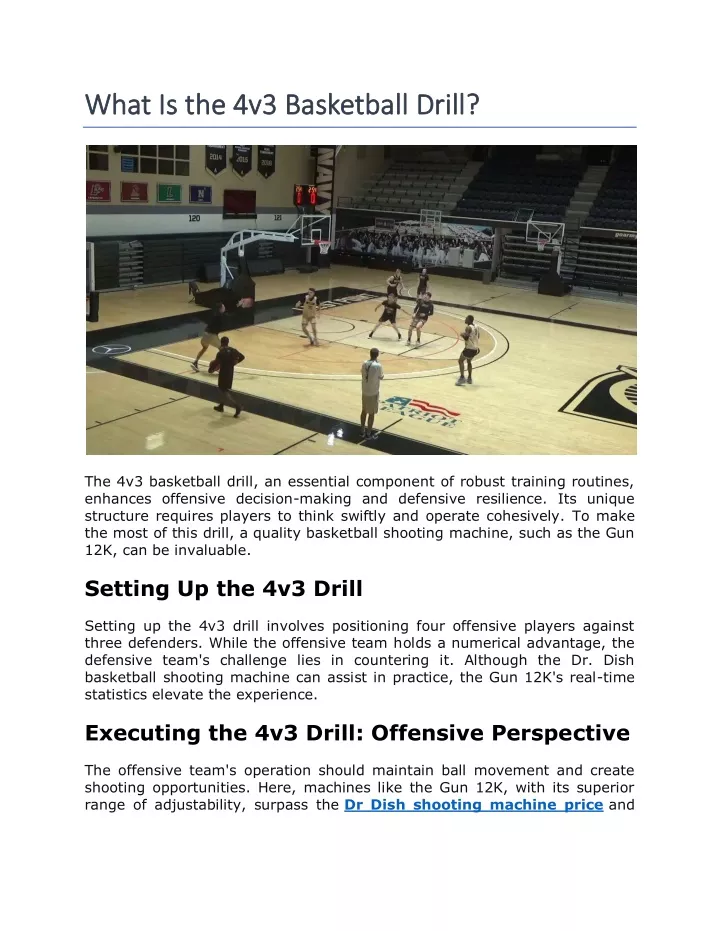 what is the 4v3 basketball drill what