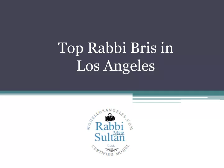 top rabbi bris in los angeles