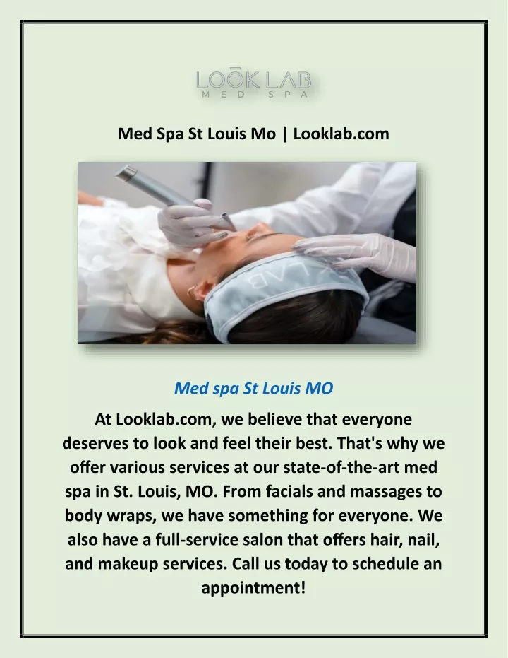 med spa st louis mo looklab com