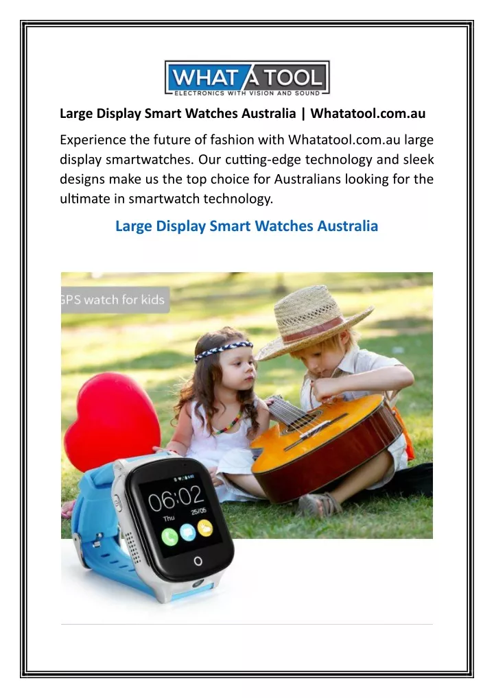 large display smart watches australia whatatool