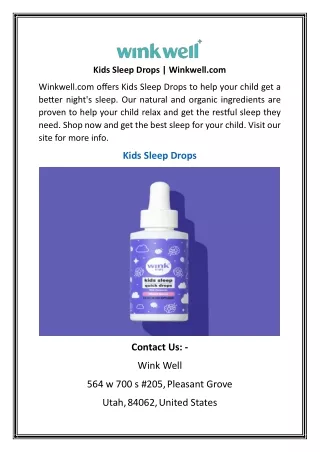 kids sleep drops winkwell com
