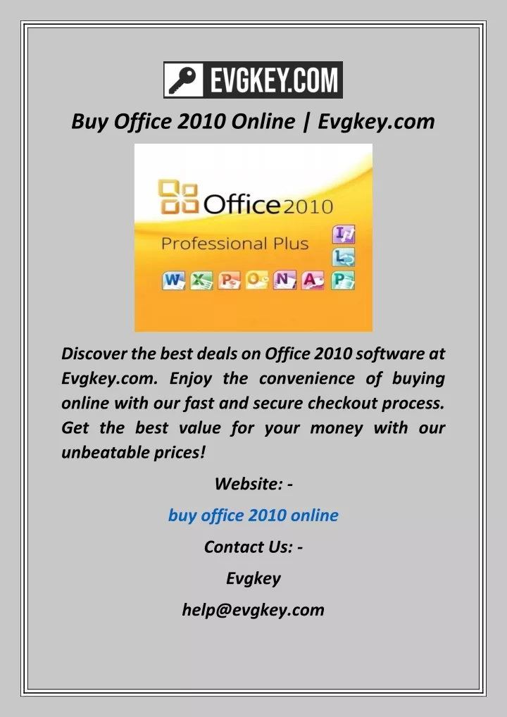 buy office 2010 online evgkey com