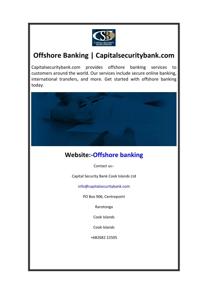 offshore banking capitalsecuritybank com