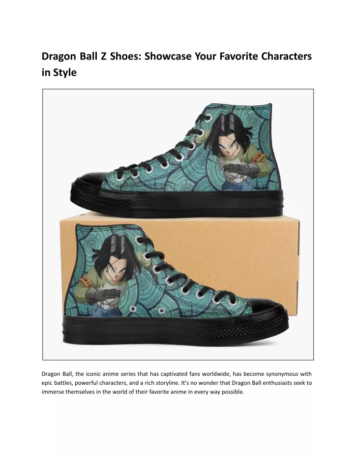 dragon ball z shoes showcase your favorite