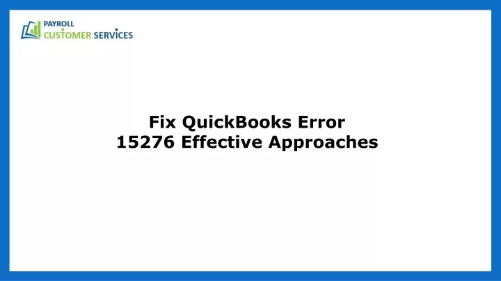 fix quickbooks error 15276 effective approaches