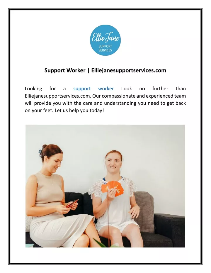 support worker elliejanesupportservices com