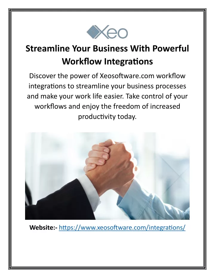 streamline your business with powerful workflow