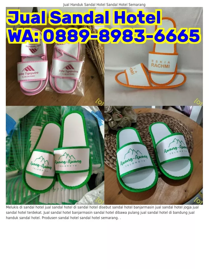 jual handuk sandal hotel sandal hotel semarang