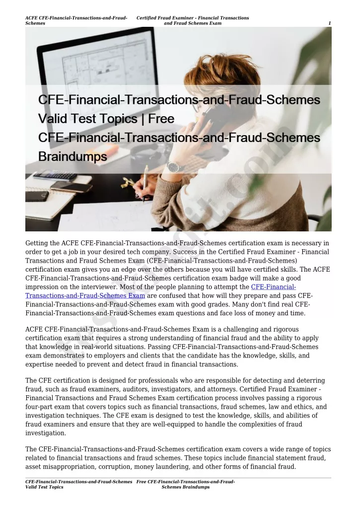 acfe cfe financial transactions and fraud schemes