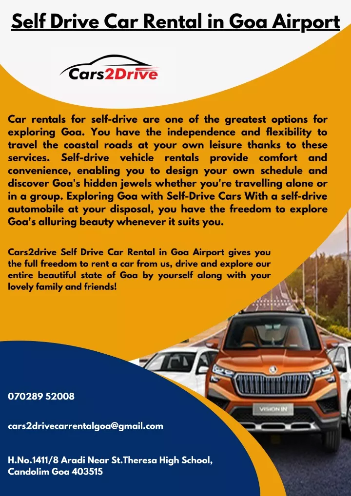 self drive car rental in goa airport