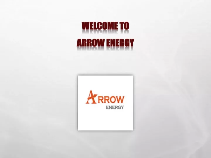 welcome to arrow energy