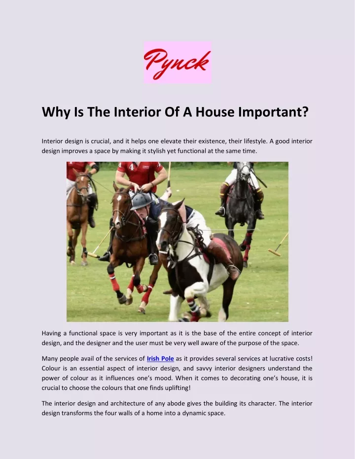 why is the interior of a house important