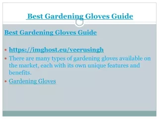 Best Gardening Gloves Guide