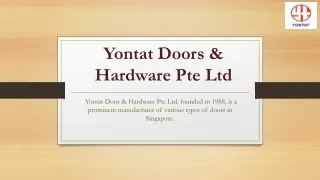 Bifold Door installation services in Singapore -Yontat