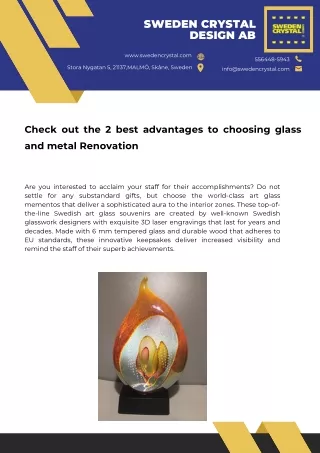 Check out the 2 best advantages to choosing glass and metal Renovation