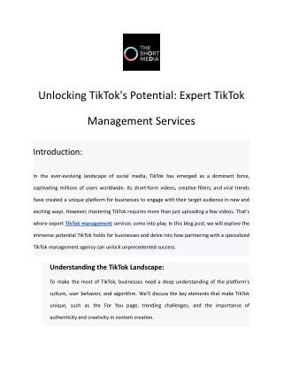TikTok Management
