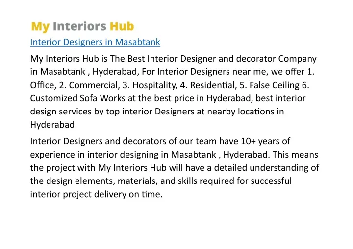 interior designers in masabtank