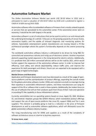 automotive software market