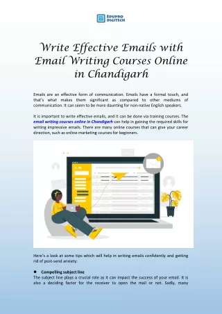 Write Effective Emails with Email Writing Courses Online in Chandigarh