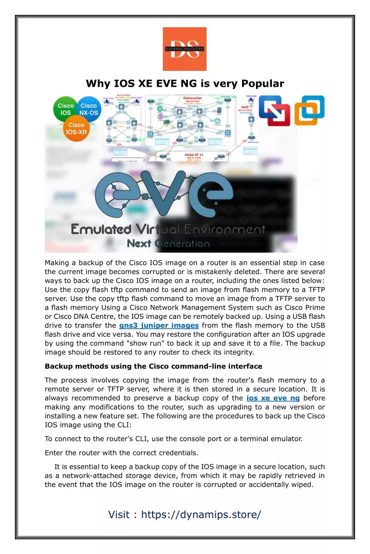 why ios xe eve ng is very popular