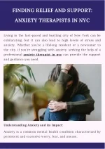 Finding Relief and Support Anxiety Therapists in NYC - slide 1