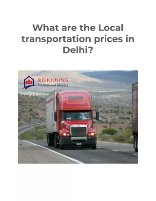 What are the Local transportation prices in Delhi?