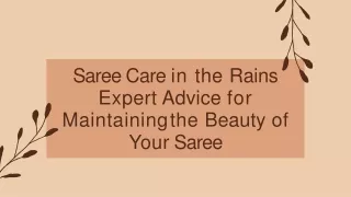 Saree Care in the Rains Expert Advice for Maintaining the Beauty of Your Sarees