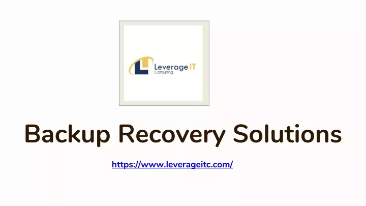 backup recovery solutions