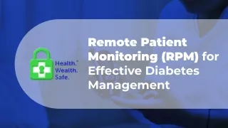 Remote Patient Monitoring (RPM) for Effective Diabetes Management