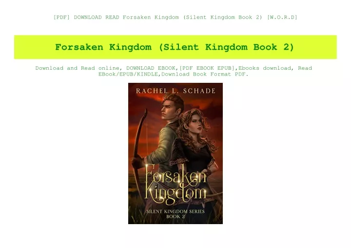 pdf download read forsaken kingdom silent kingdom