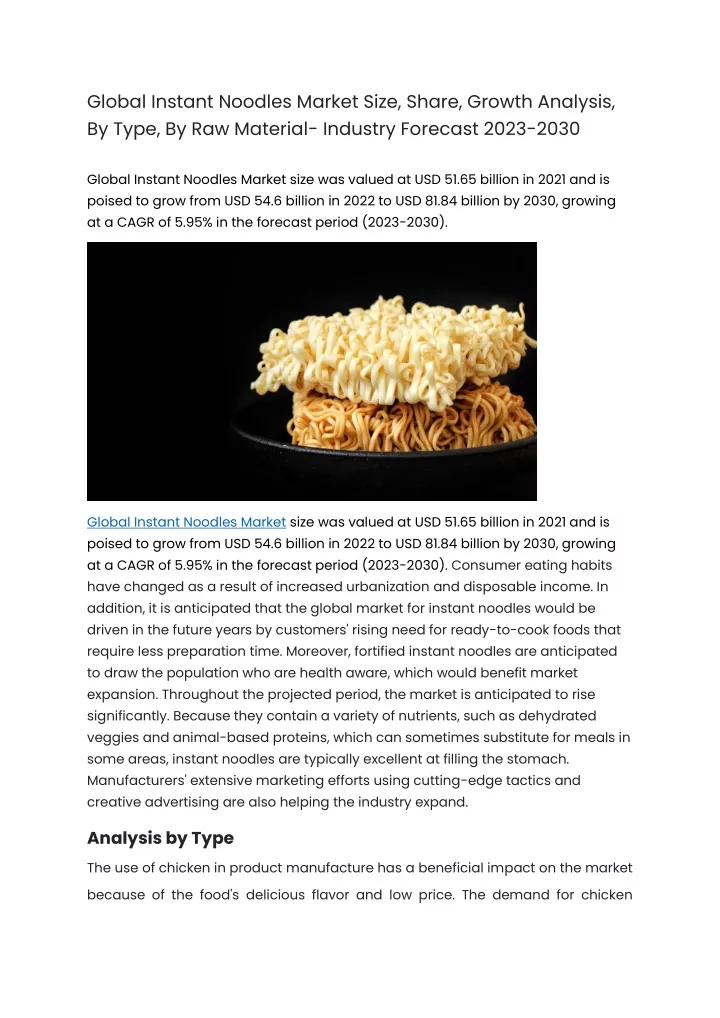 global instant noodles market size share growth