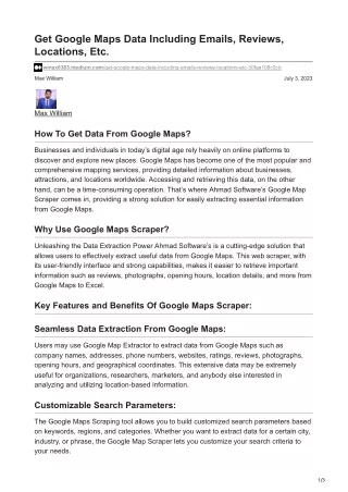 get google maps data including emails reviews