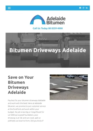 Bitumen Driveways Adelaide