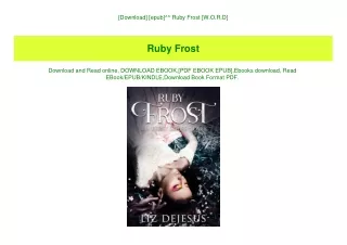 [Download] [epub]^^ Ruby Frost [W.O.R.D]