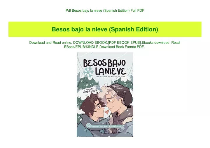 pdf besos bajo la nieve spanish edition full pdf