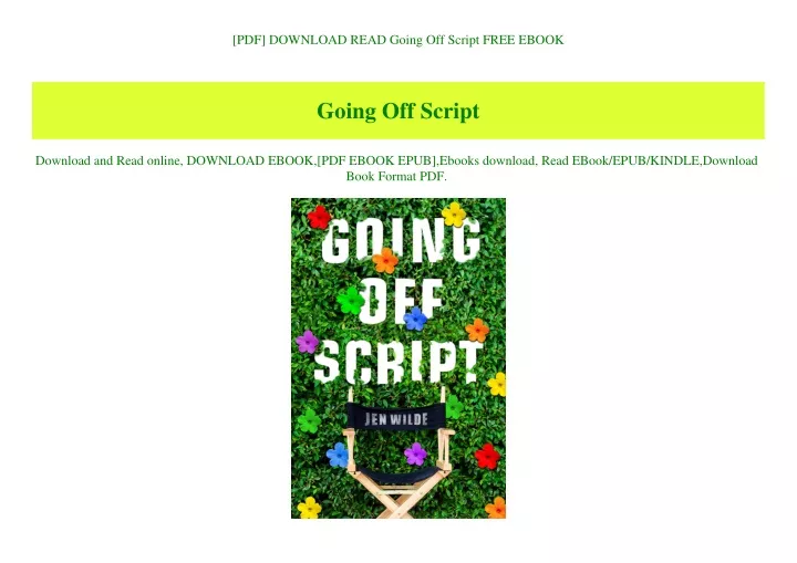 pdf download read going off script free ebook